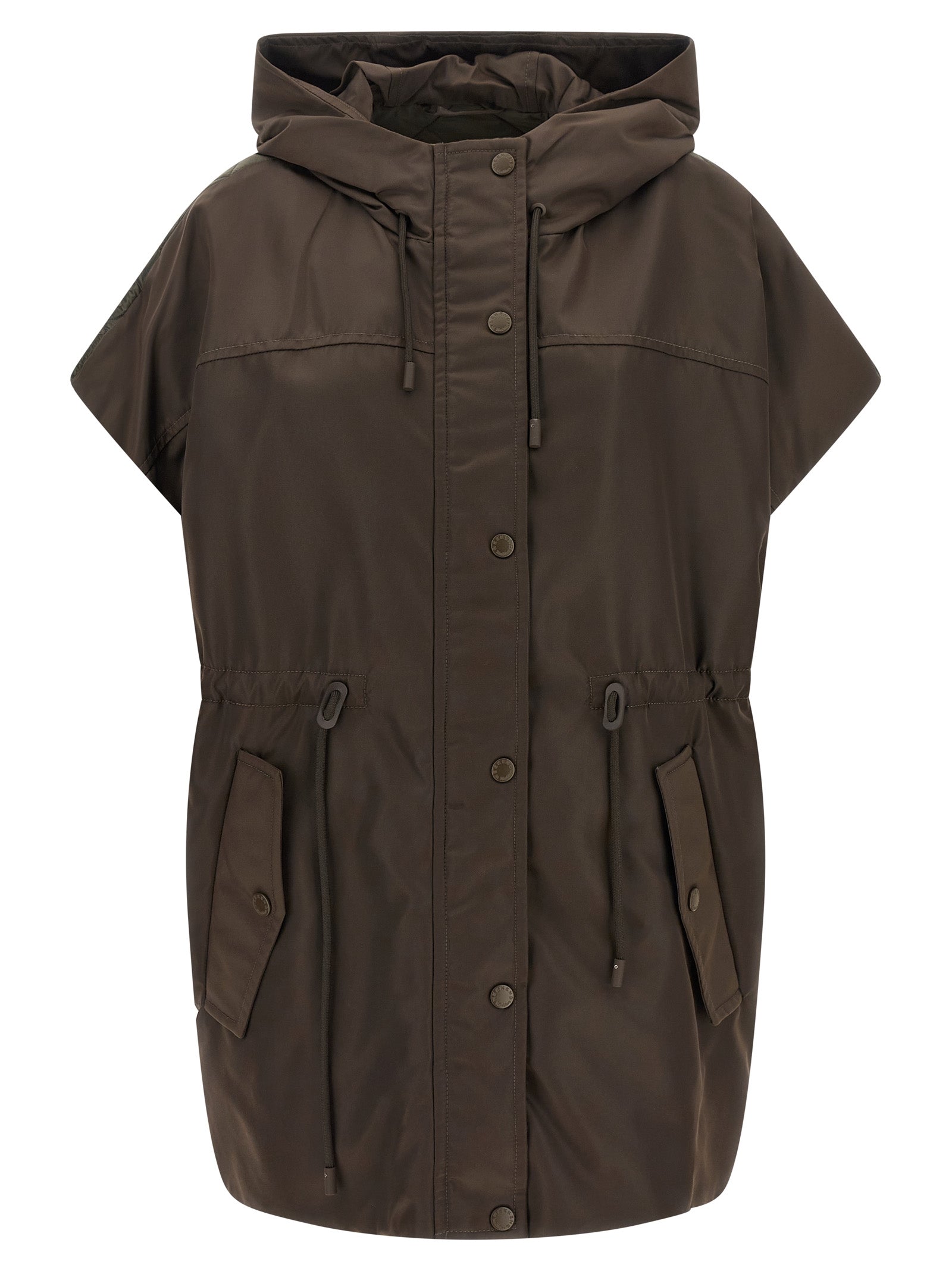Max Mara Brown Polyamide Sleeveless Jacket Max Mara