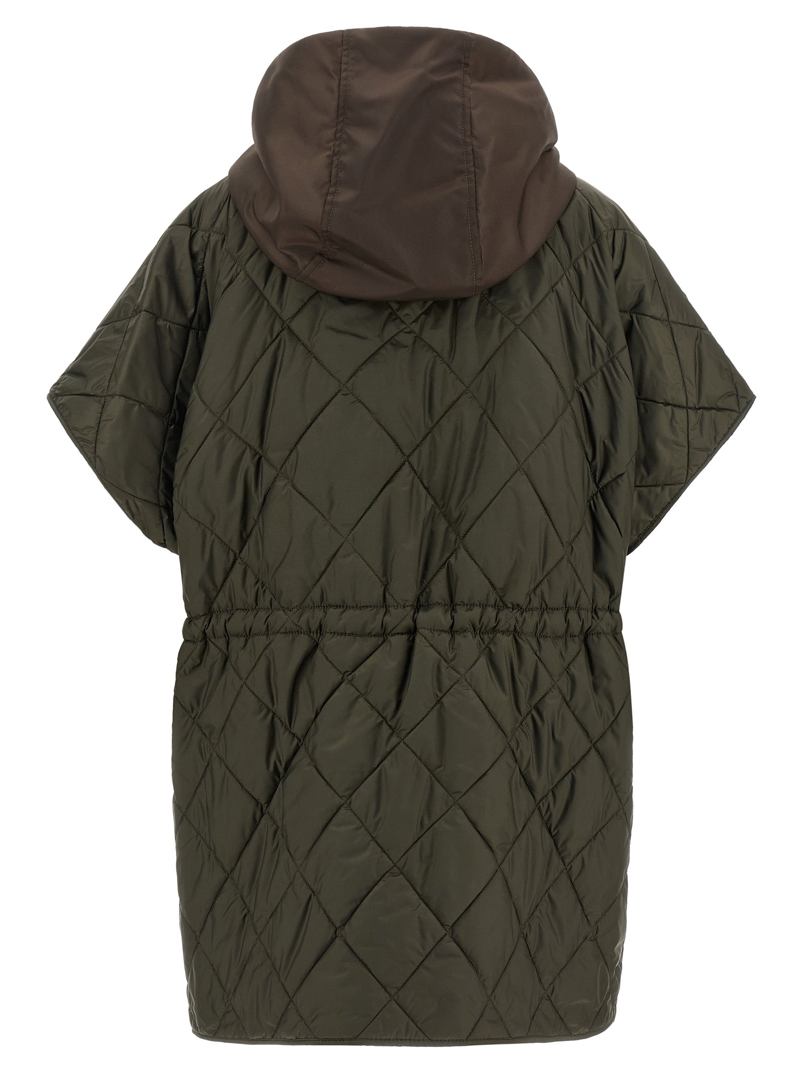 Max Mara Brown Polyamide Sleeveless Jacket Max Mara