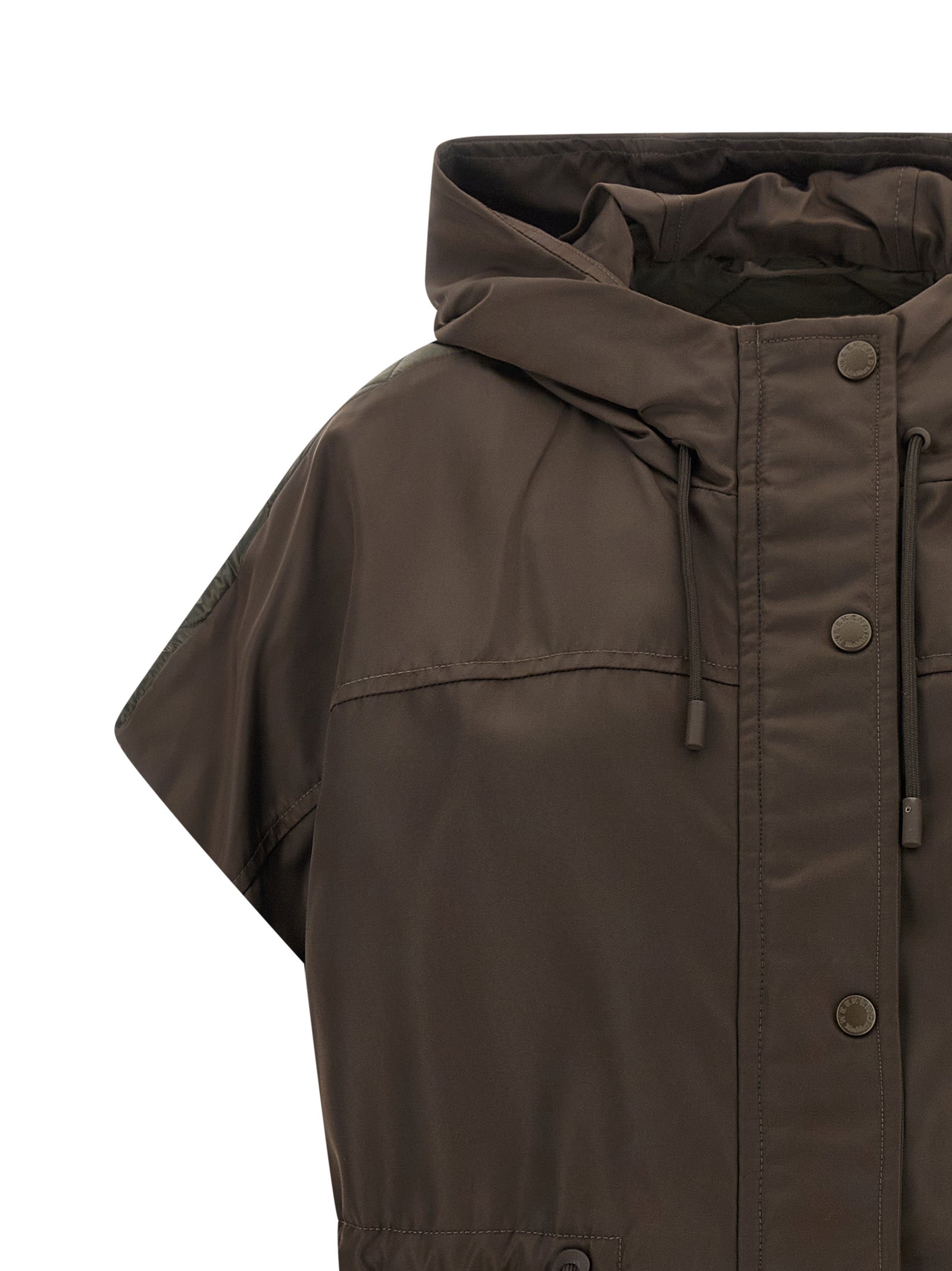 Max Mara Brown Polyamide Sleeveless Jacket Max Mara