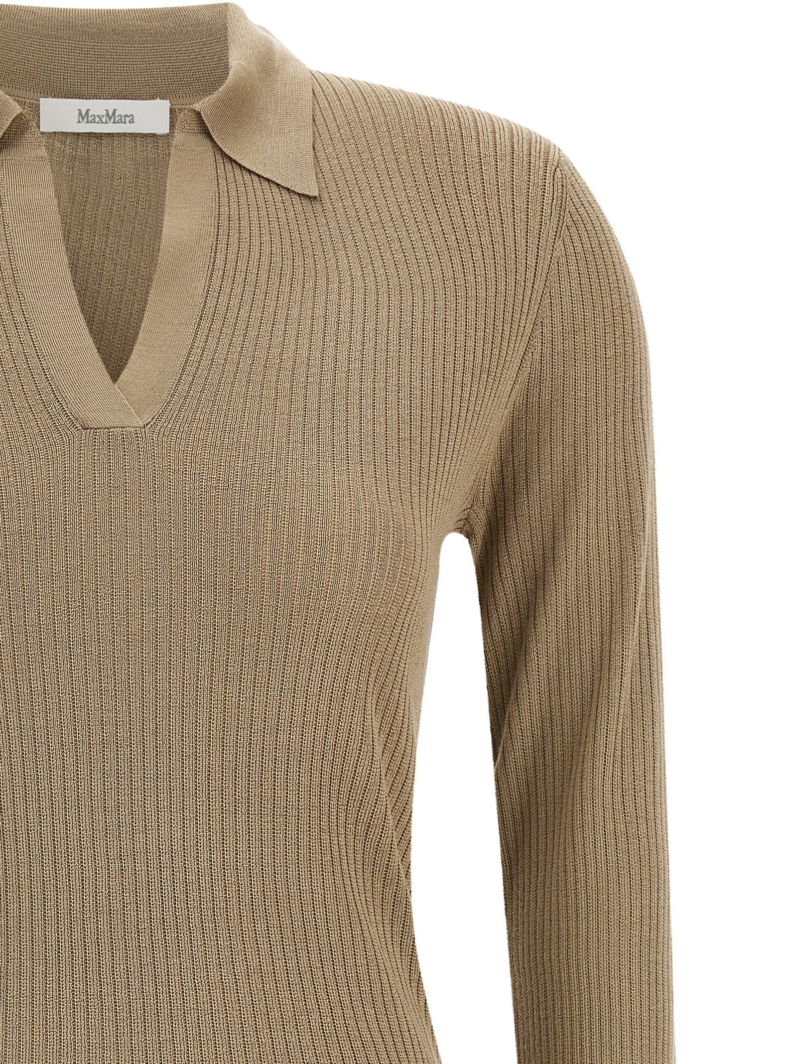 Max Mara Beige Silk Cardigan Max Mara