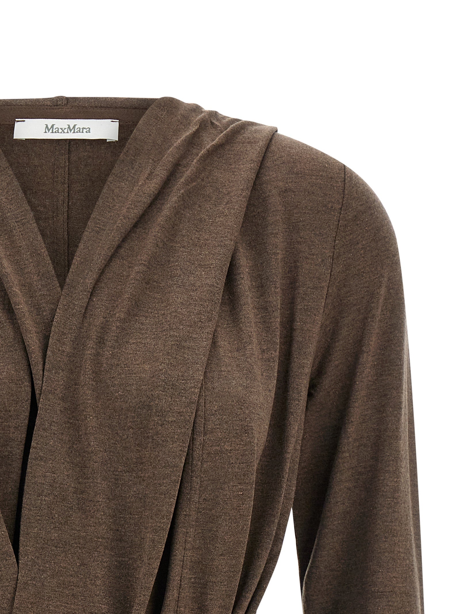 Max Mara Brown Lyocell Cardigan Max Mara