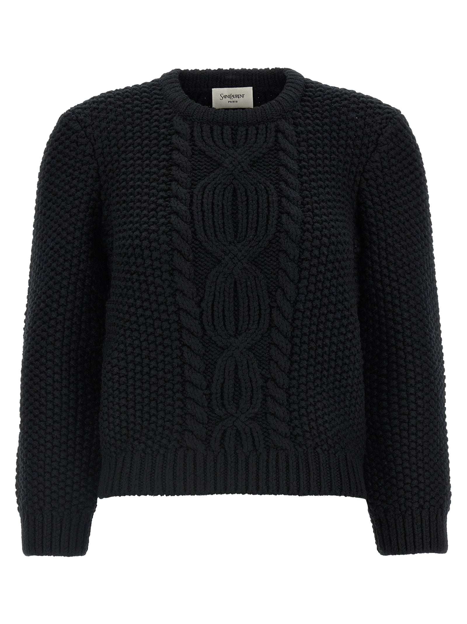 Saint Laurent Black Wool Cardigan Saint Laurent