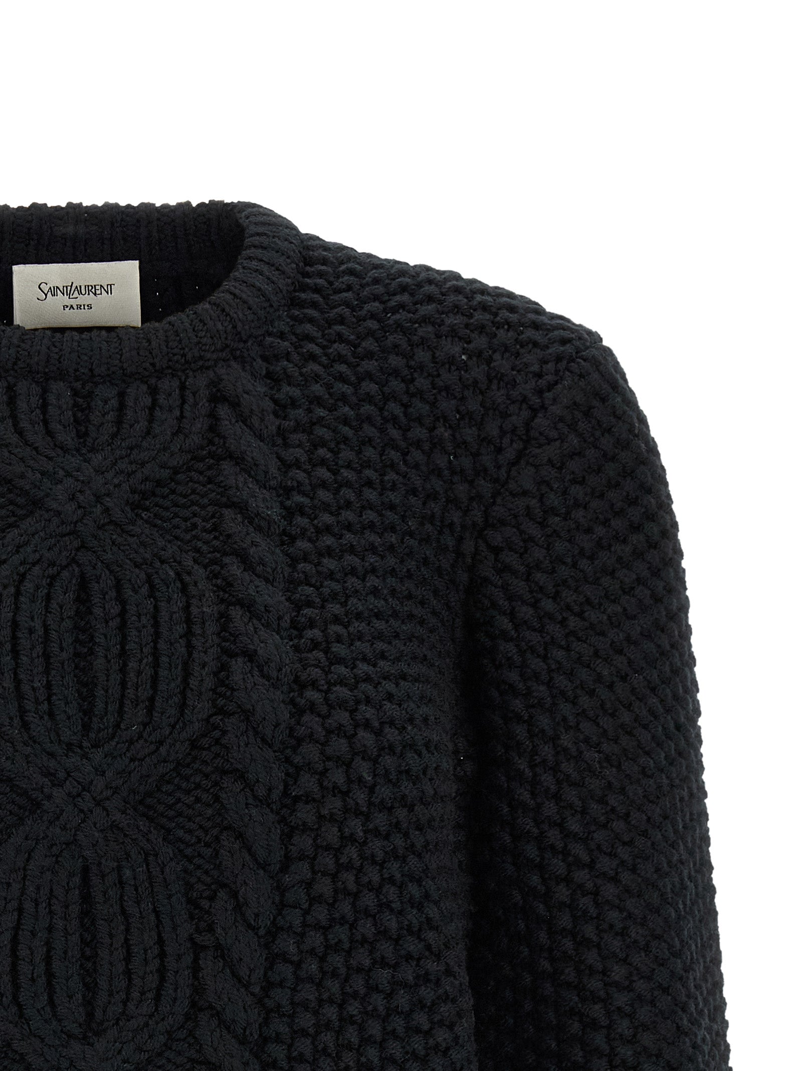 Saint Laurent Black Wool Cardigan Saint Laurent