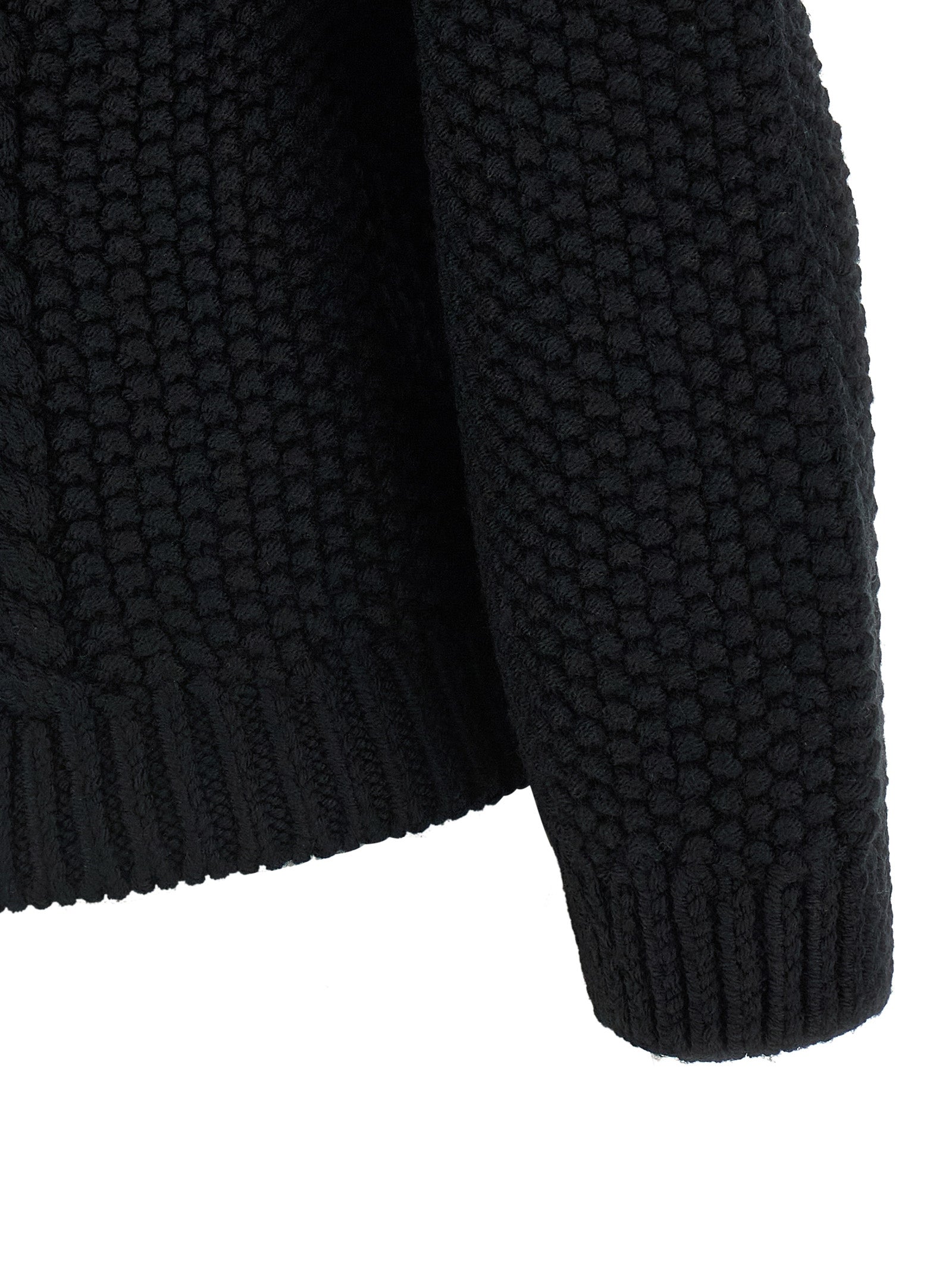 Saint Laurent Black Wool Cardigan Saint Laurent