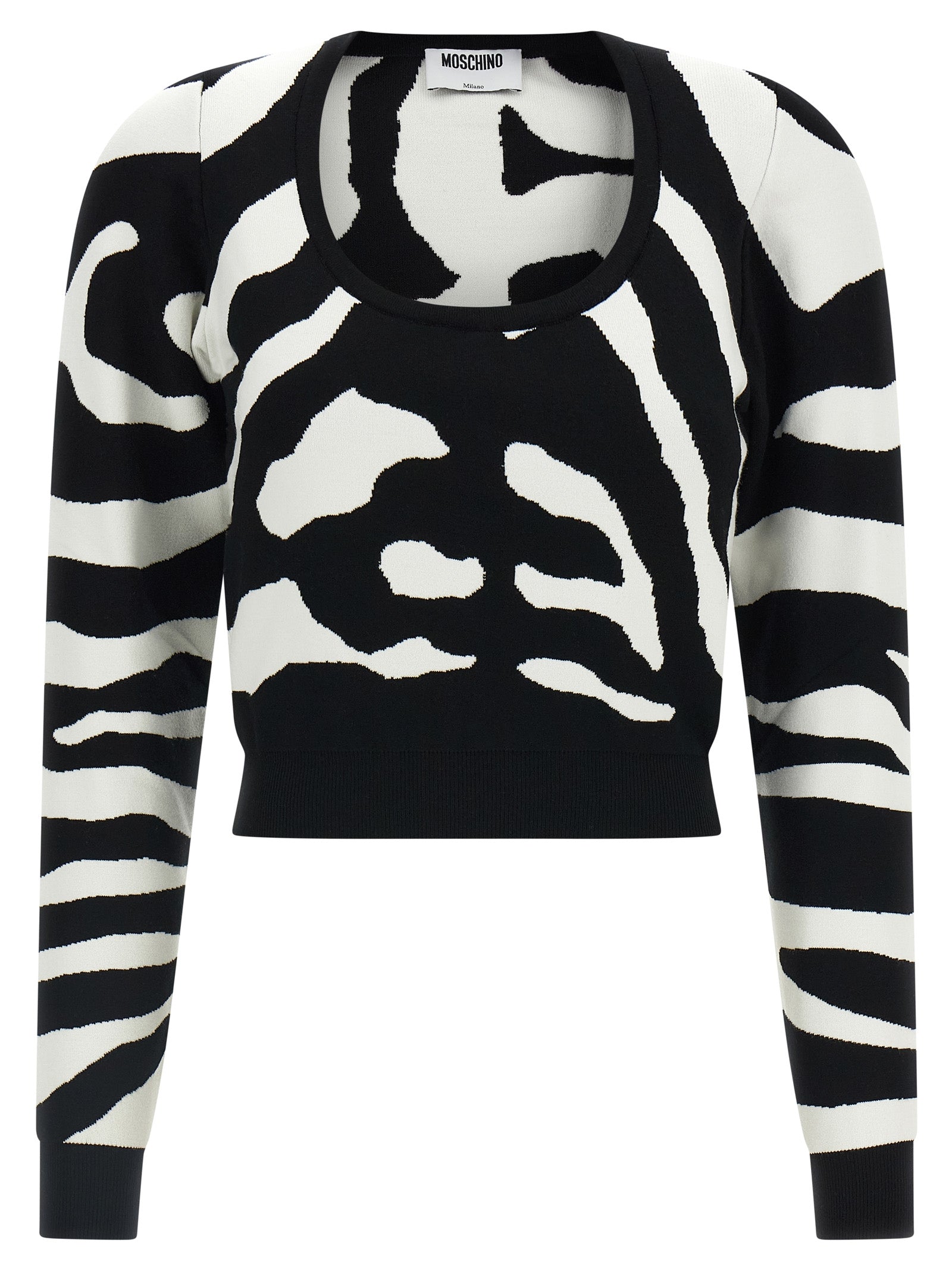 Moschino Black Viscose Cardigan Moschino