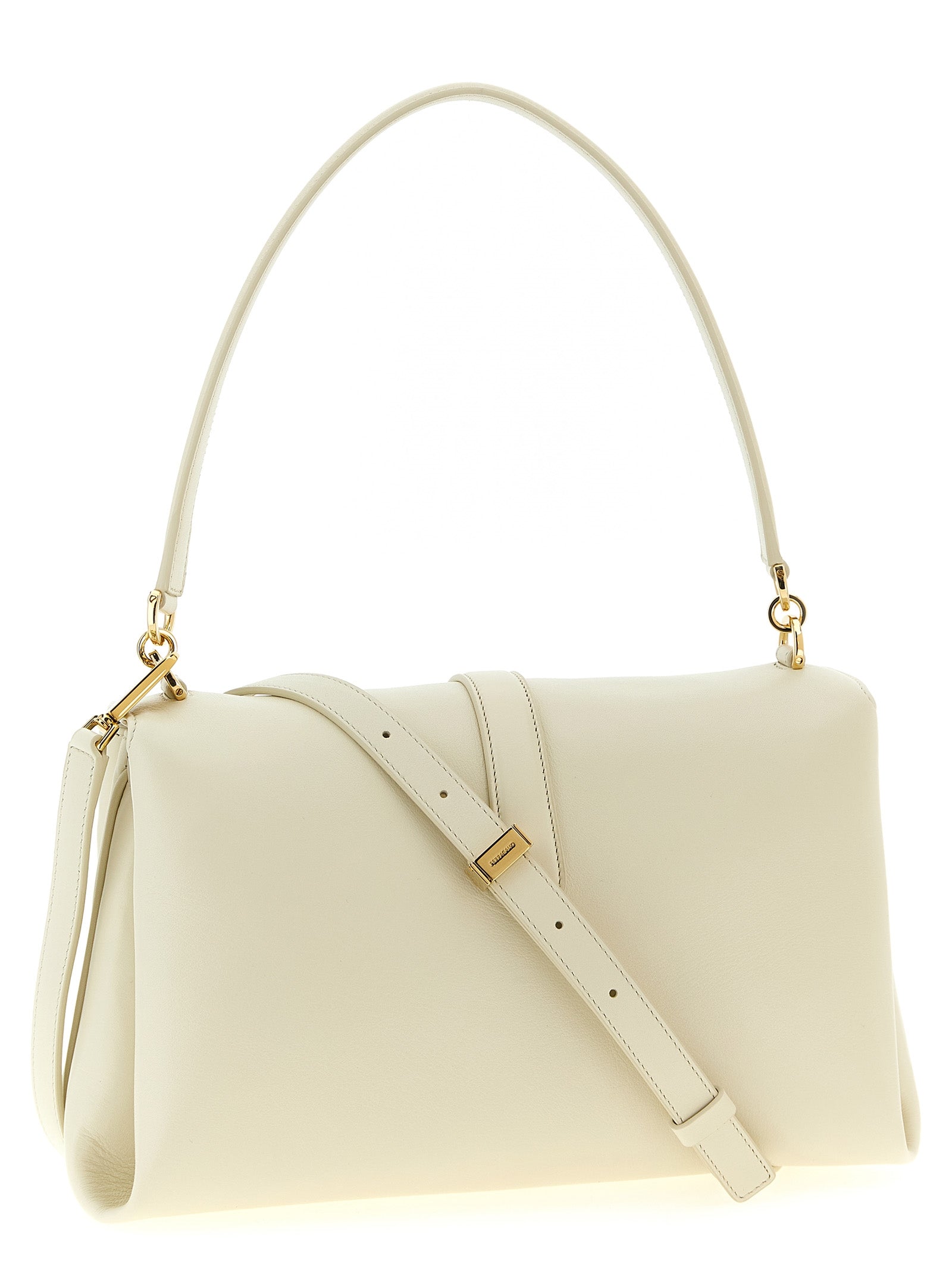 Ferragamo White Calfskin Shoulder Bag Ferragamo