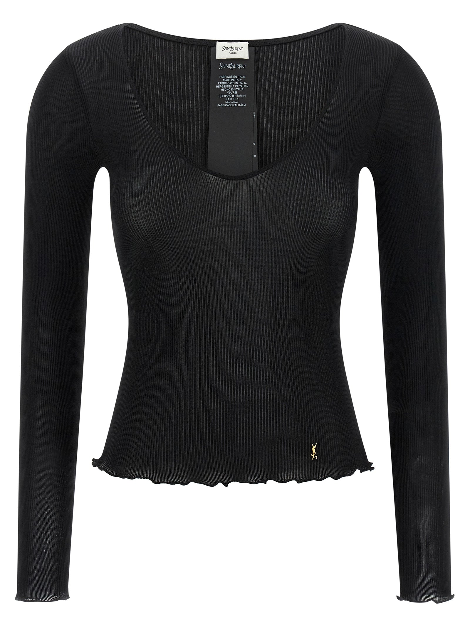 Saint Laurent Black Silk Shirt Saint Laurent