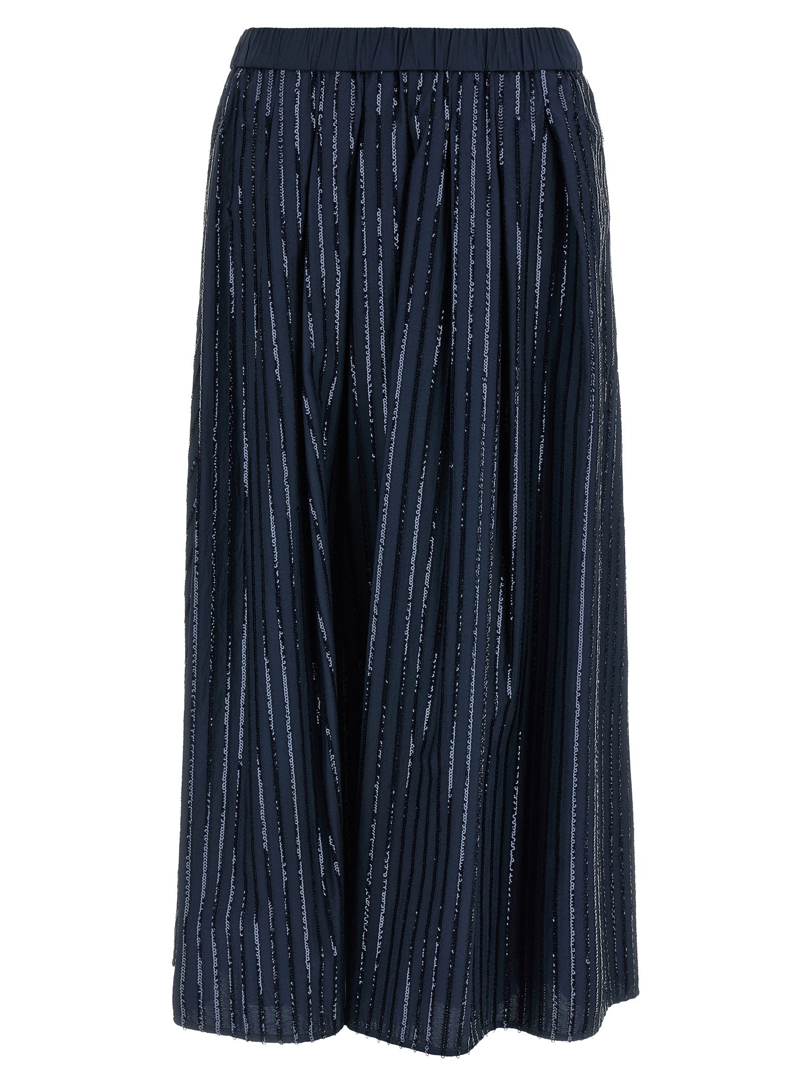 Max Mara Blue Cotton Mini Skirt Max Mara