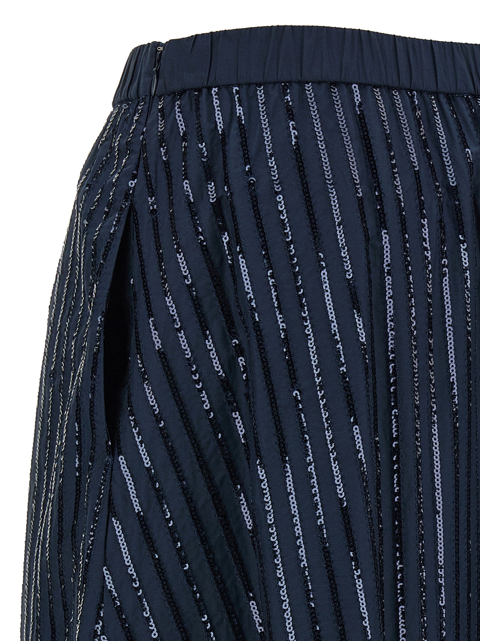 Max Mara Blue Cotton Mini Skirt Max Mara