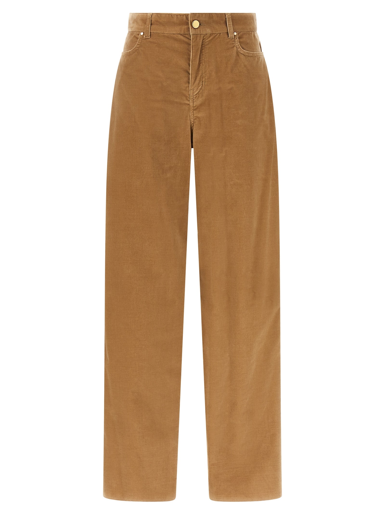 Max Mara Beige Cotton Casual Pants Max Mara