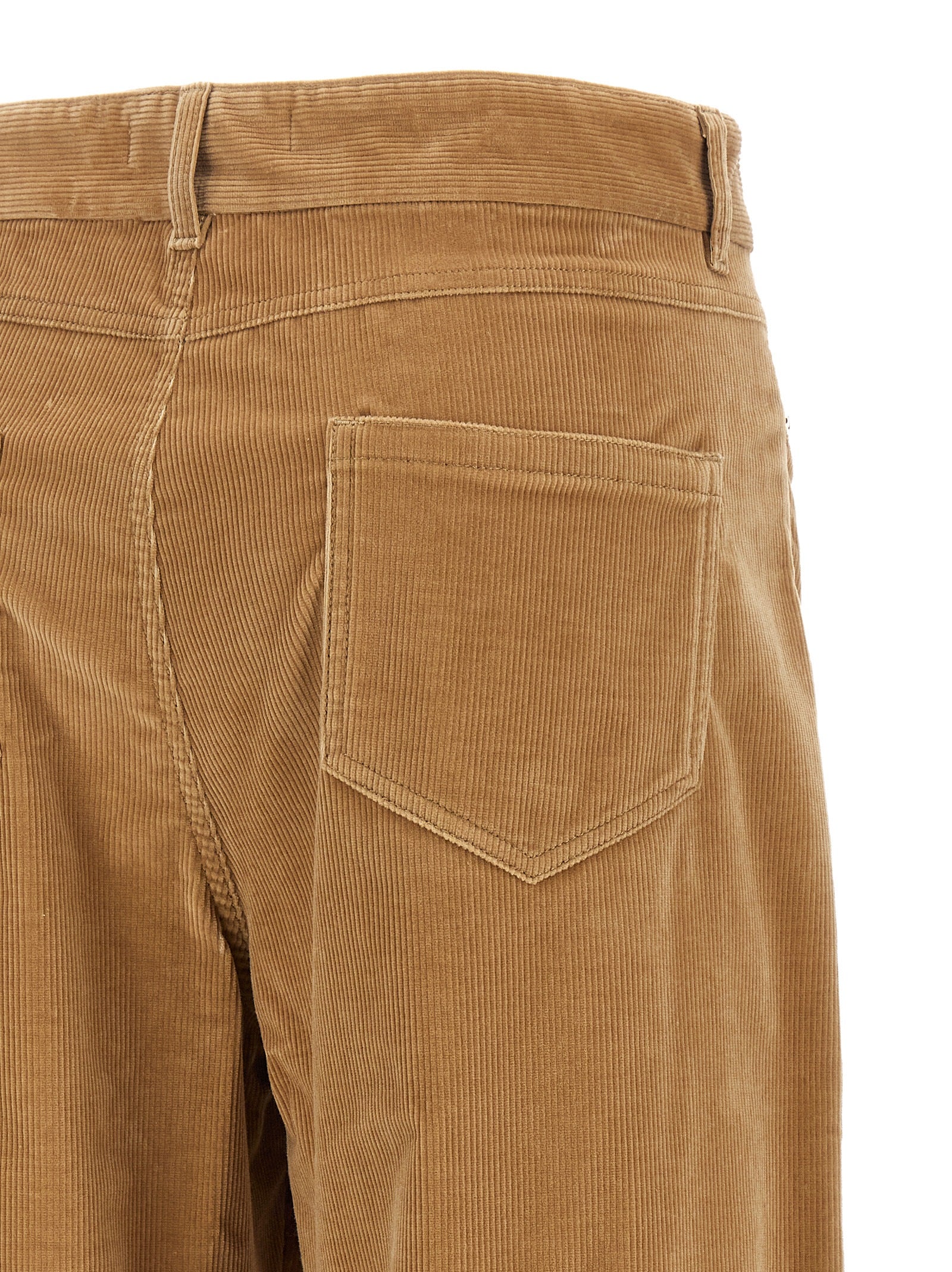 Max Mara Beige Cotton Casual Pants Max Mara