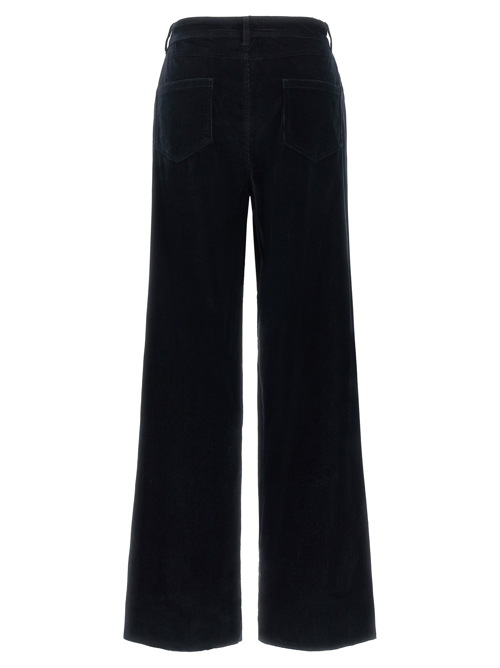 Max Mara Blue Cotton Casual Pants Max Mara