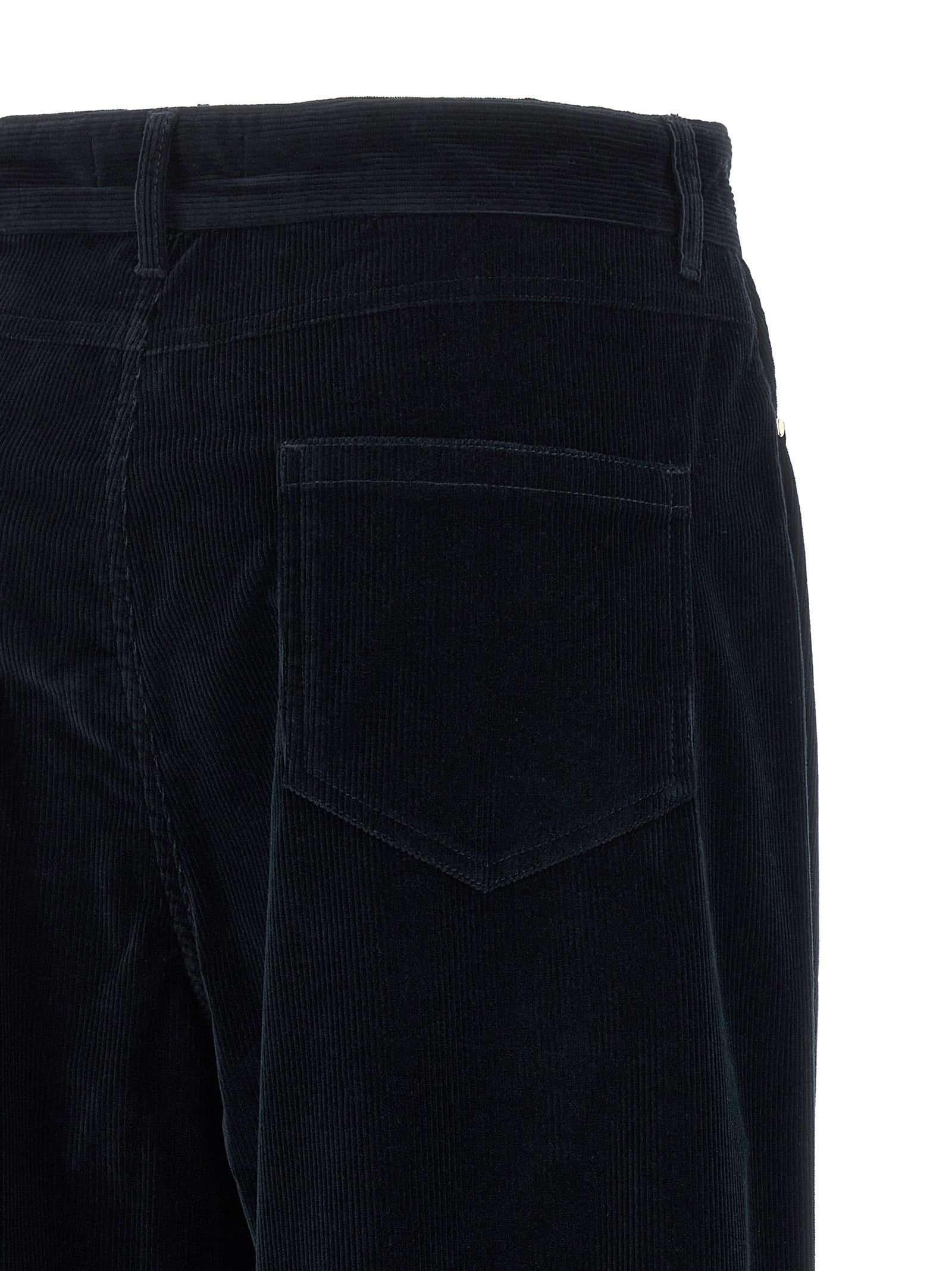 Max Mara Blue Cotton Casual Pants Max Mara