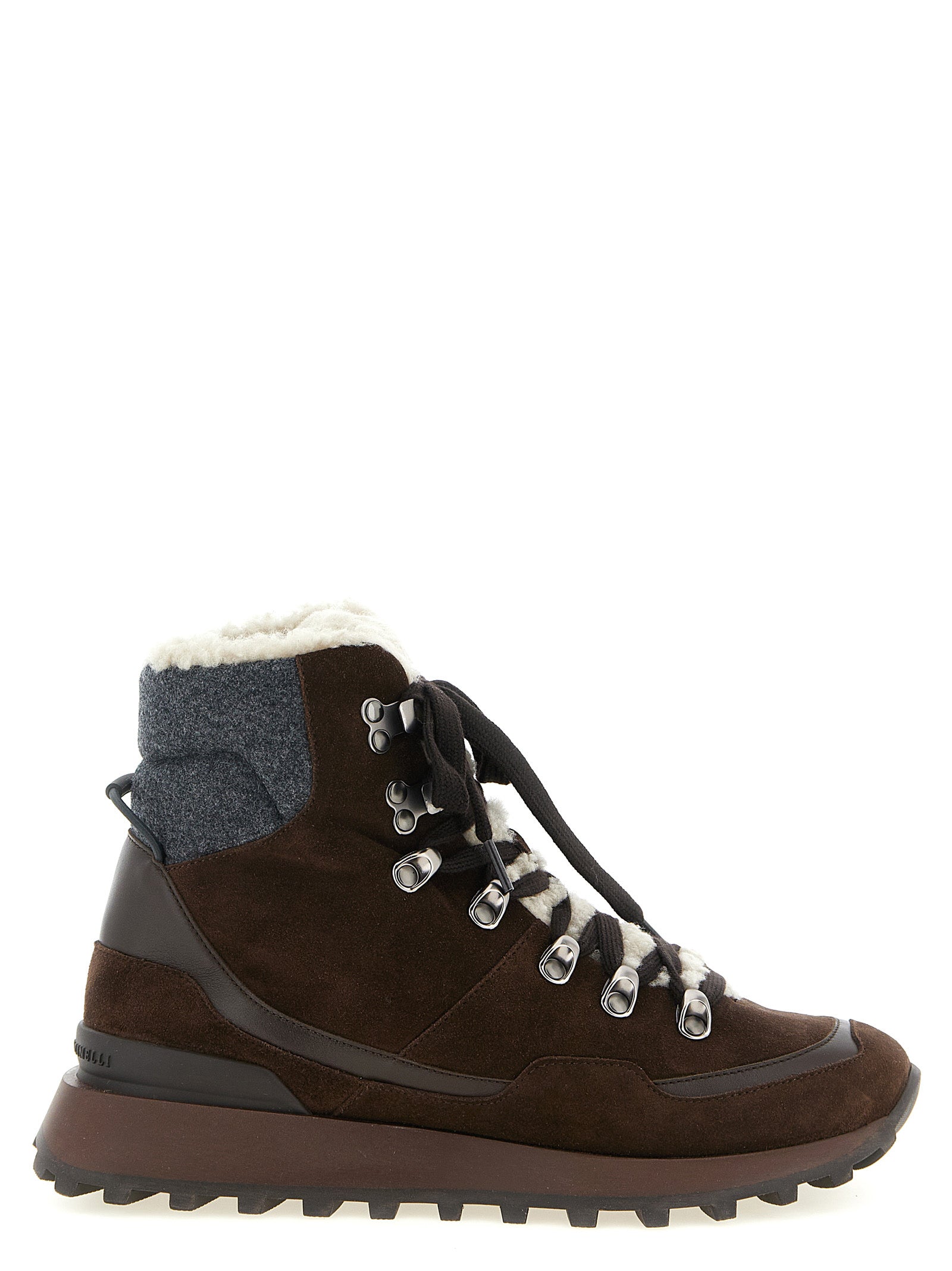 Brunello Cucinelli Brown Calfskin Ankle Boots Brunello Cucinelli