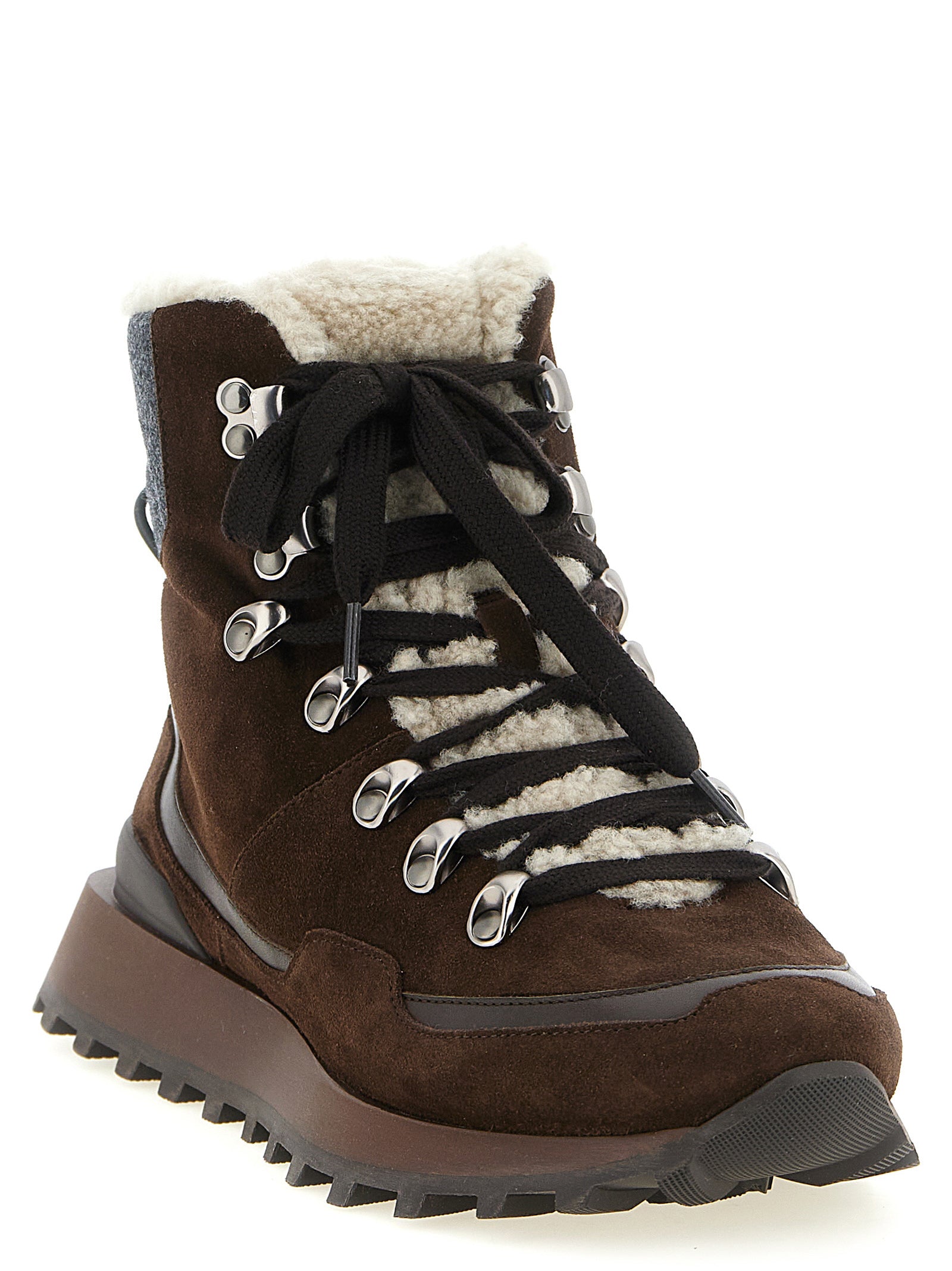 Brunello Cucinelli Brown Calfskin Ankle Boots Brunello Cucinelli