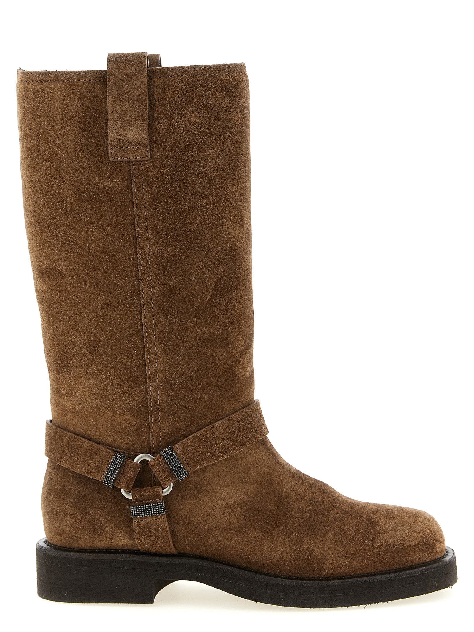 Brunello Cucinelli Brown Calfskin Over The Knee Brunello Cucinelli