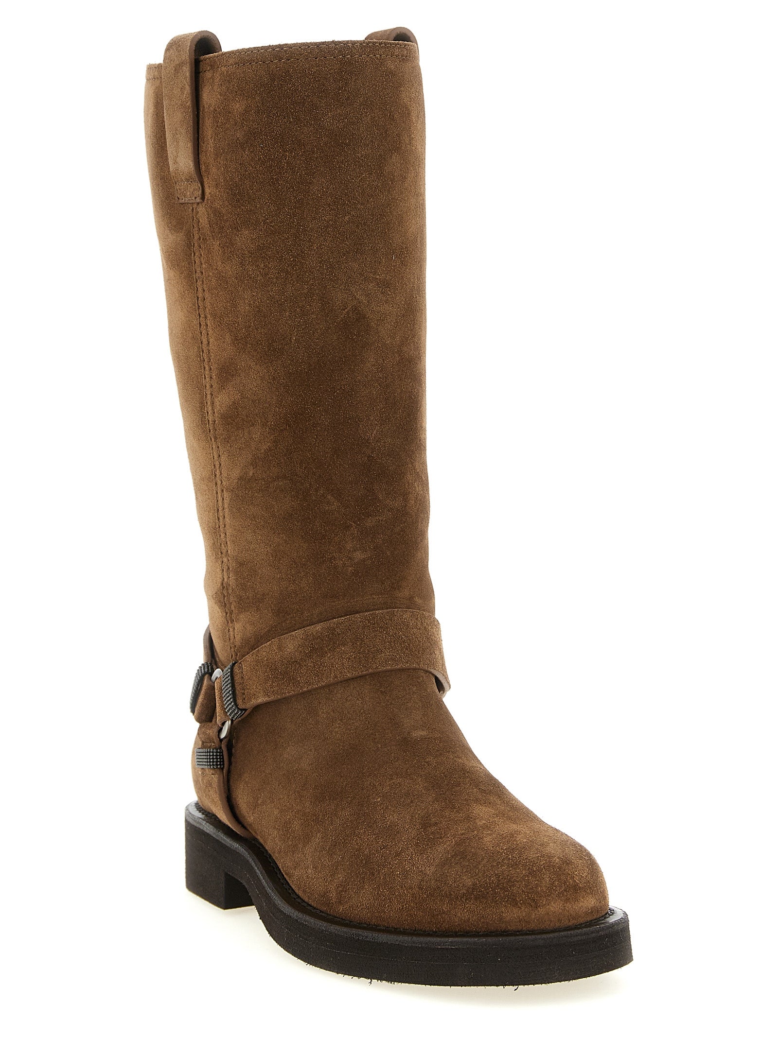 Brunello Cucinelli Brown Calfskin Over The Knee Brunello Cucinelli