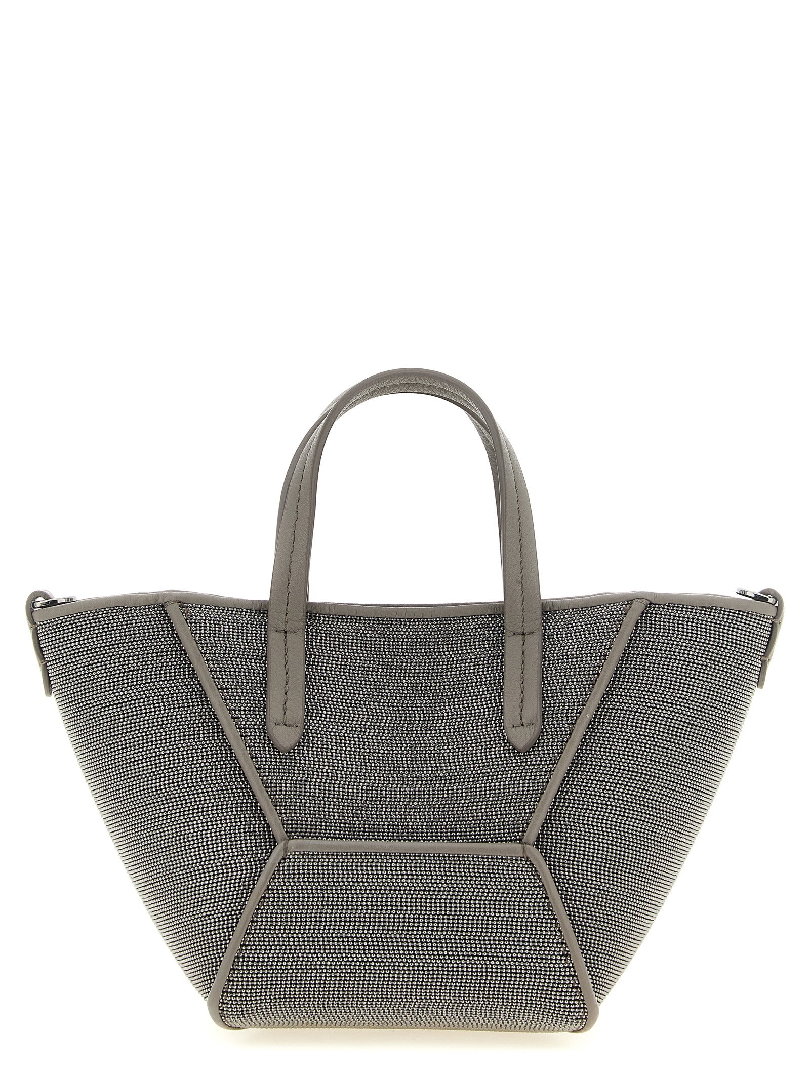 Brunello Cucinelli Gray Calfskin Handbag Brunello Cucinelli