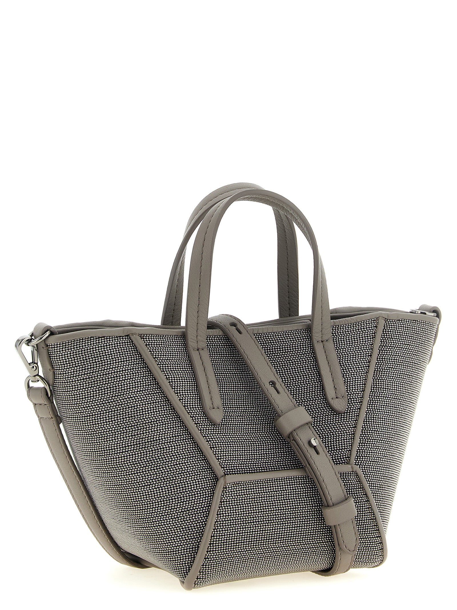 Brunello Cucinelli Gray Calfskin Handbag Brunello Cucinelli