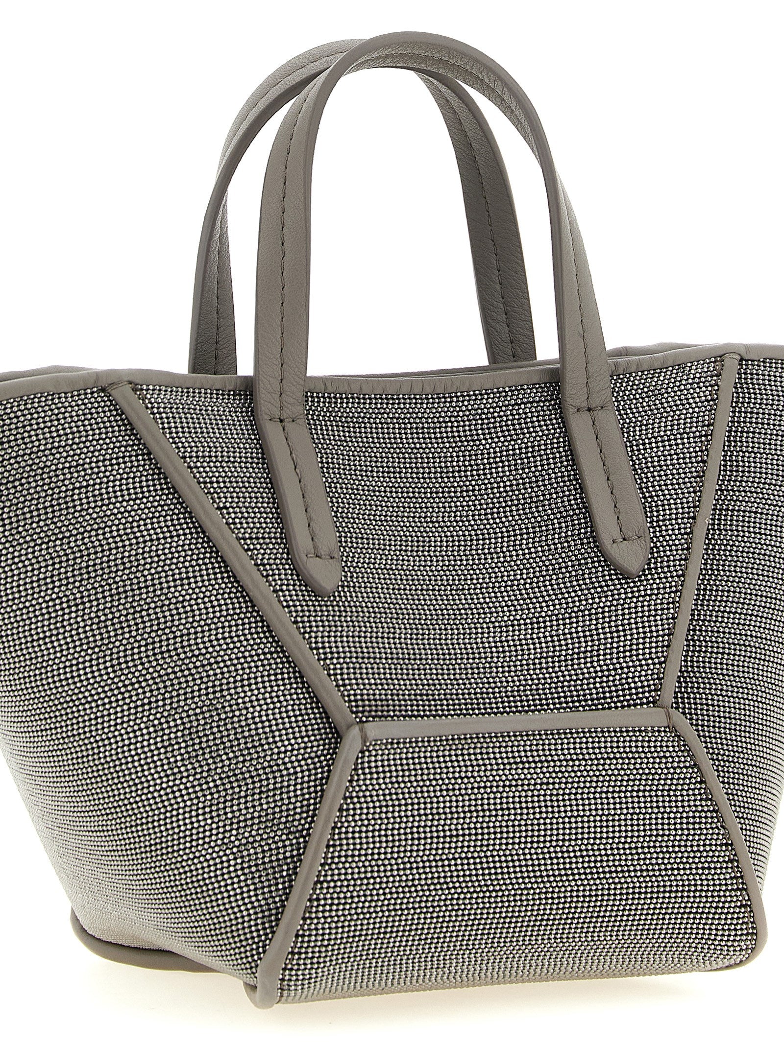 Brunello Cucinelli Gray Calfskin Handbag Brunello Cucinelli