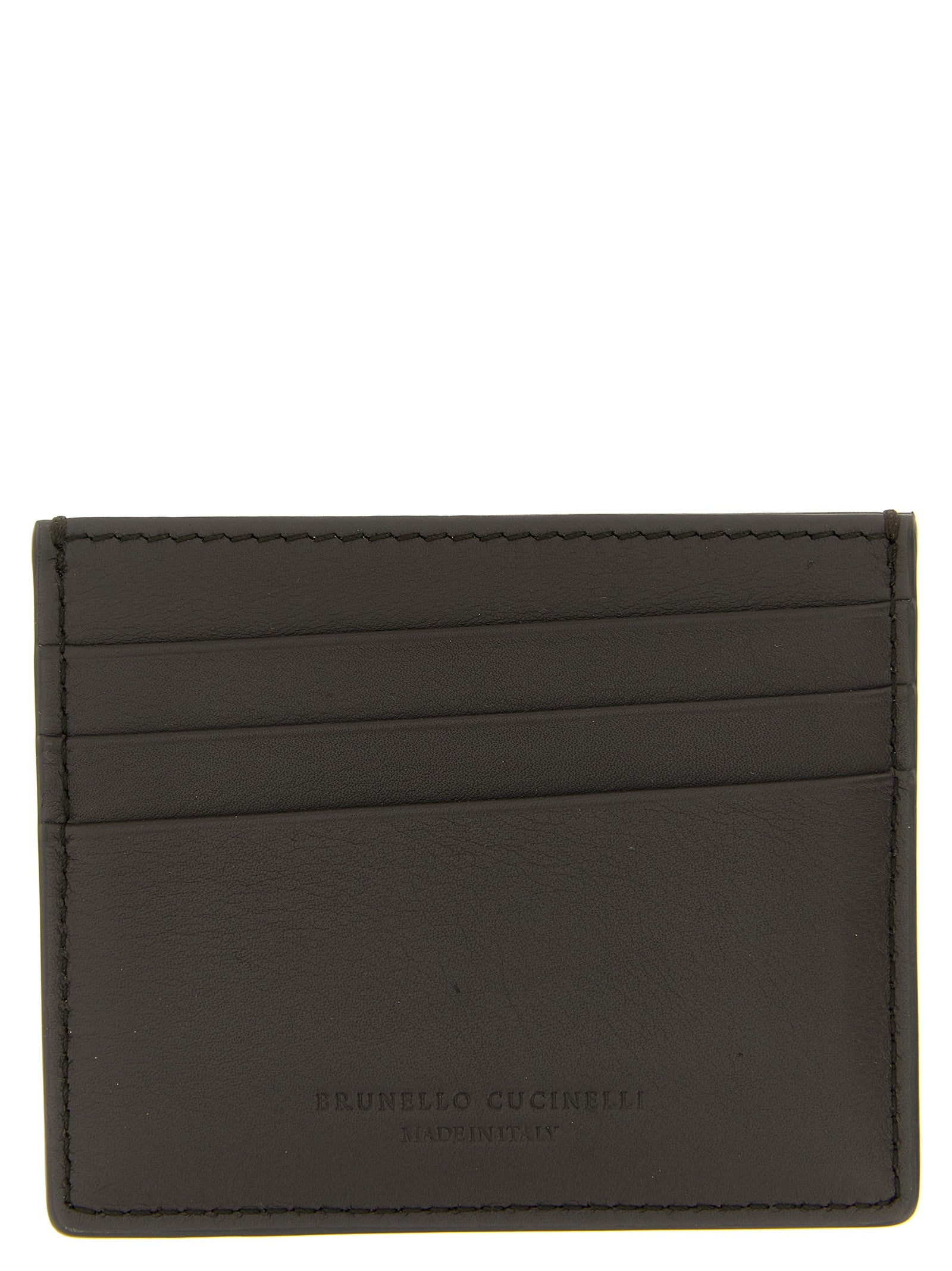 Brunello Cucinelli Black Calfskin Cardholder Brunello Cucinelli