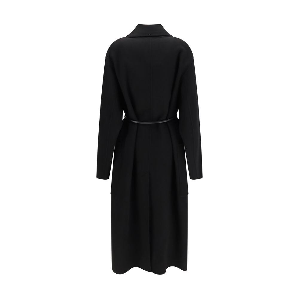 Max Mara Black Wool Oves Aries Coat Max Mara