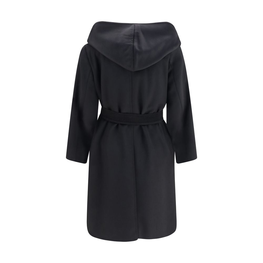 Max Mara Black Wool Oves Aries Coat Max Mara