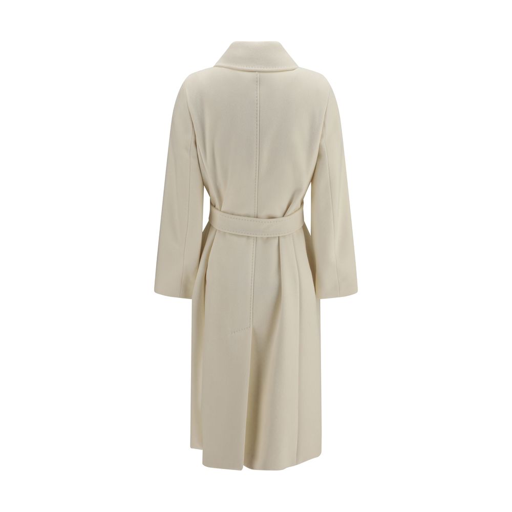 Max Mara White Wool Oves Aries Coat Max Mara