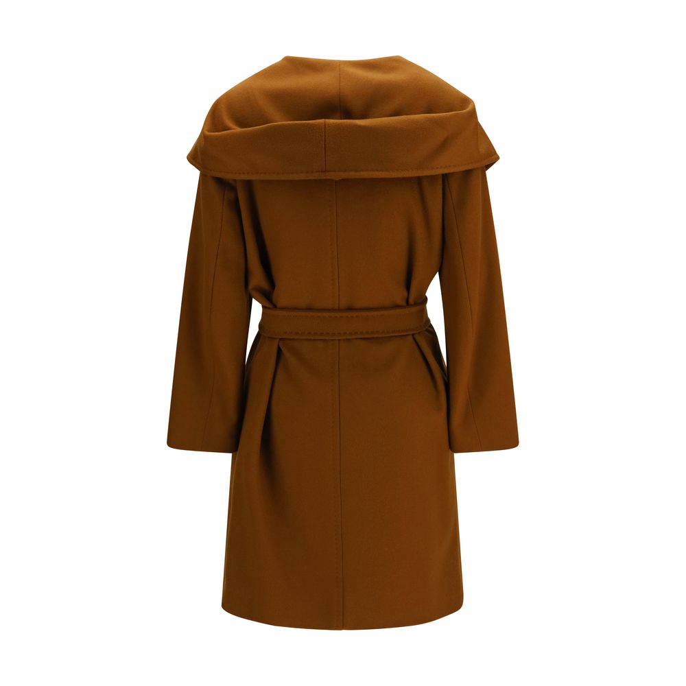 Max Mara Brown Wool Oves Aries Coat Max Mara