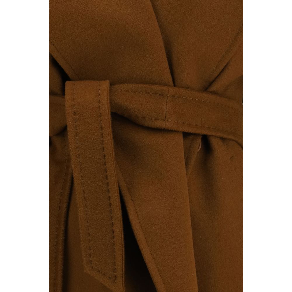 Max Mara Brown Wool Oves Aries Coat Max Mara