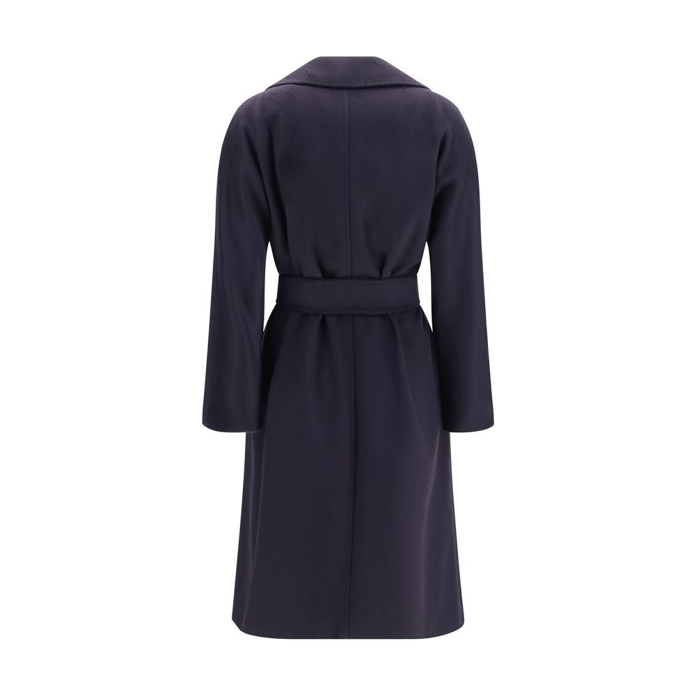 Max Mara Blue Wool Oves Aries Coat Max Mara