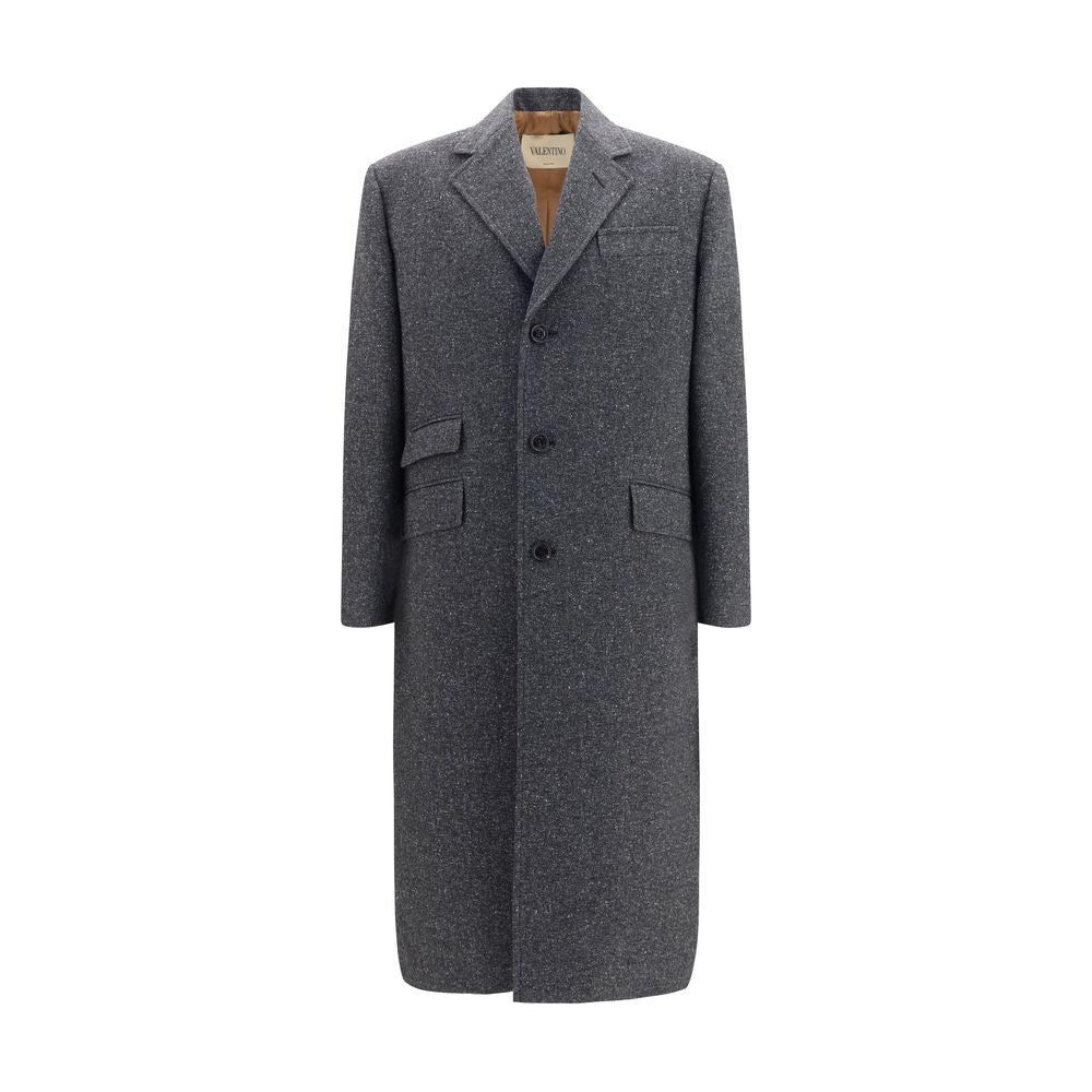 Valentino Garavani Gray Wool Oves Aries Coat Valentino Garavani