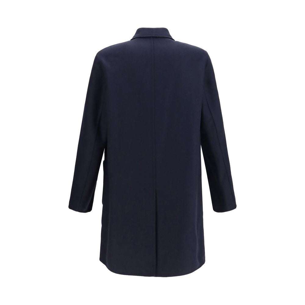 Etro Blue Wool Oves Aries Coat Etro