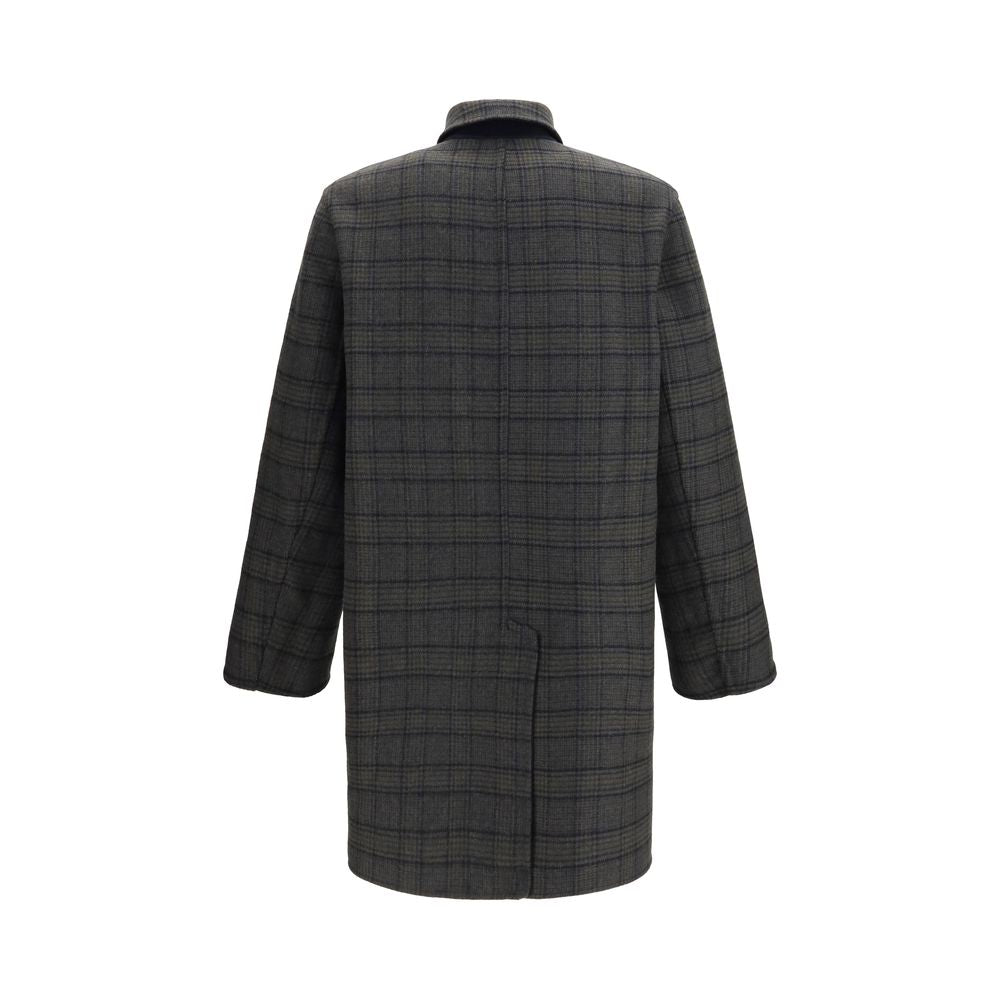 Etro Blue Wool Oves Aries Coat Etro