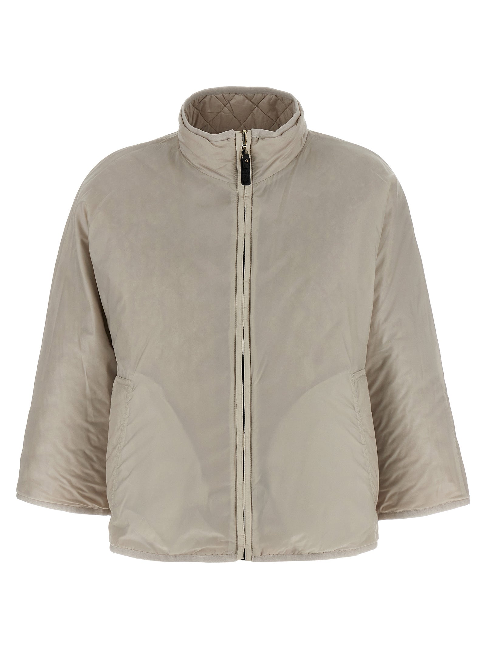 Max Mara Gray Polyester Coat Max Mara