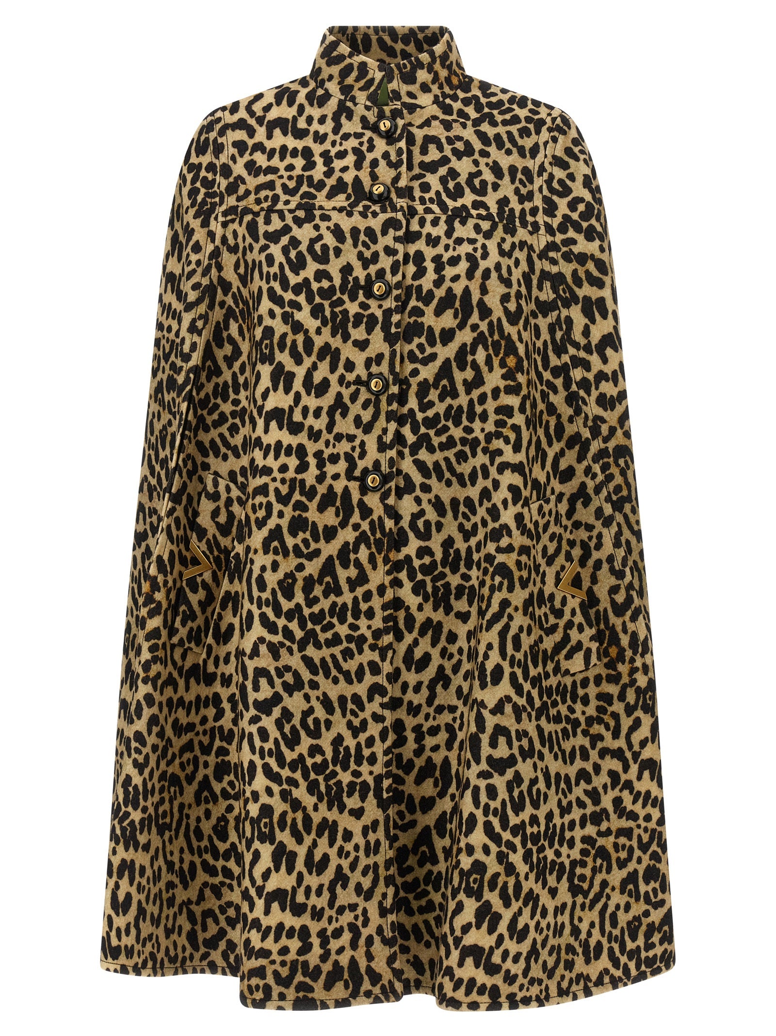 Valentino Garavani Brown Wool Coat Valentino Garavani