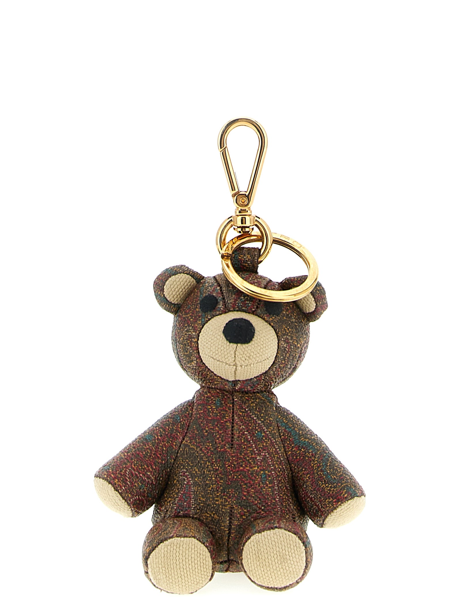 Etro Brown Cotton Keychain Etro