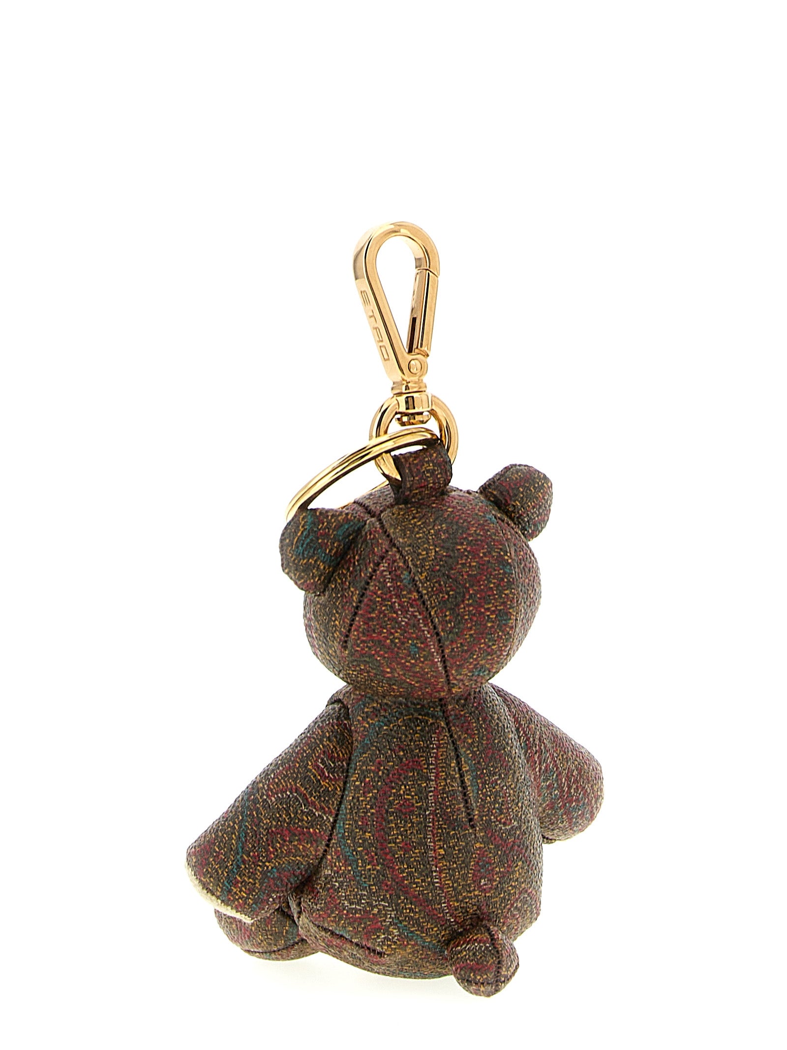 Etro Brown Cotton Keychain Etro