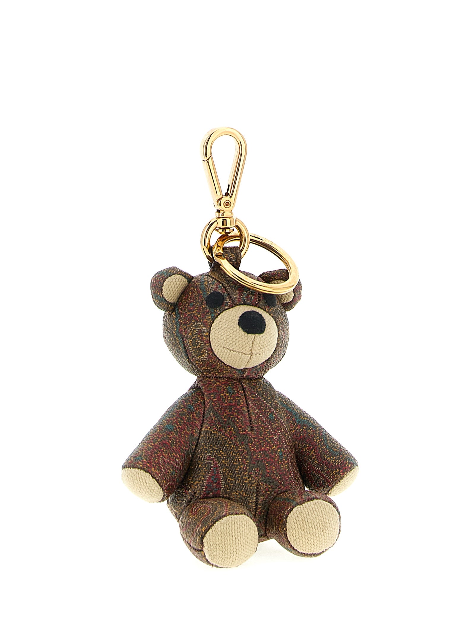 Etro Brown Cotton Keychain Etro