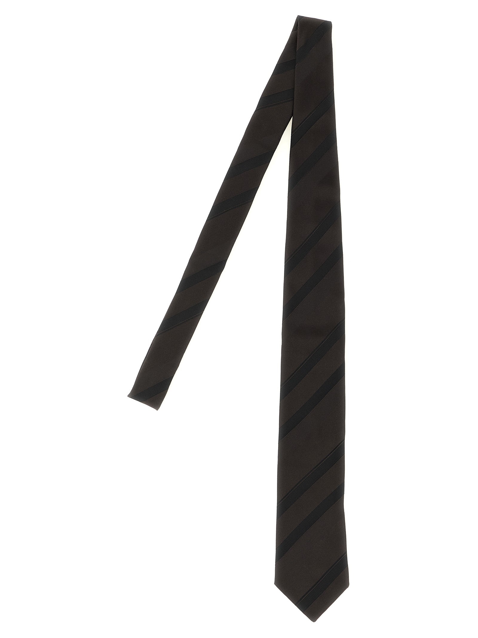 Brunello Cucinelli Brown Silk Tie Brunello Cucinelli