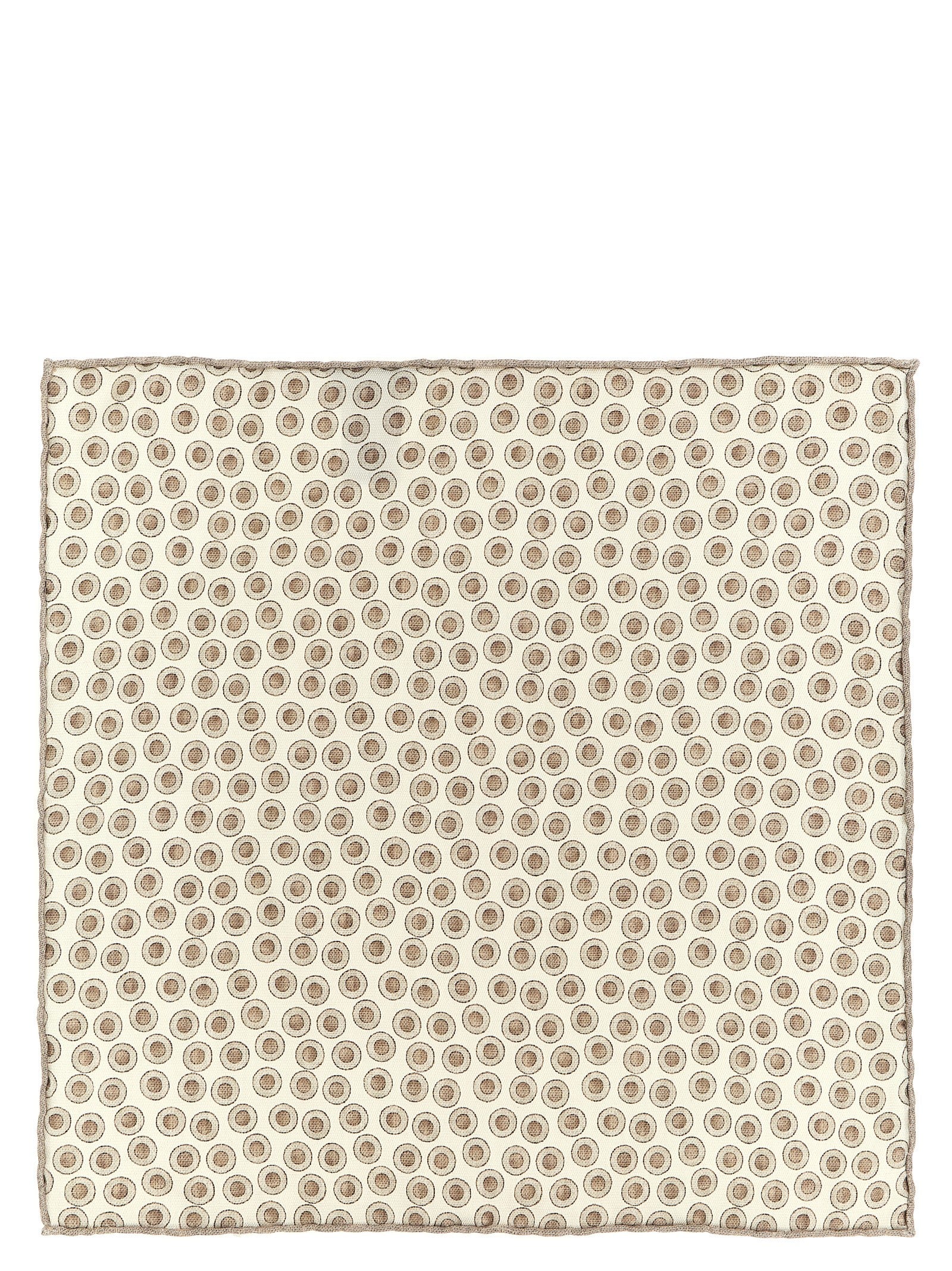 Brunello Cucinelli Beige Silk Foulard Brunello Cucinelli