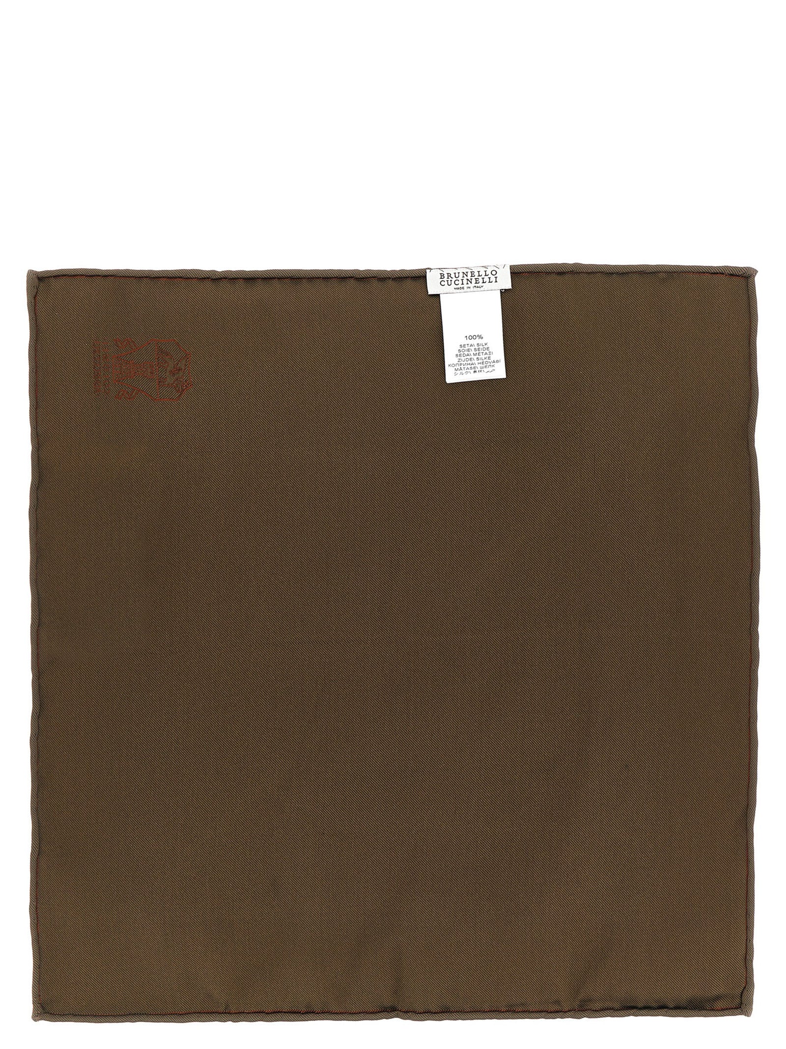 Brunello Cucinelli Brown Silk Scarf Brunello Cucinelli