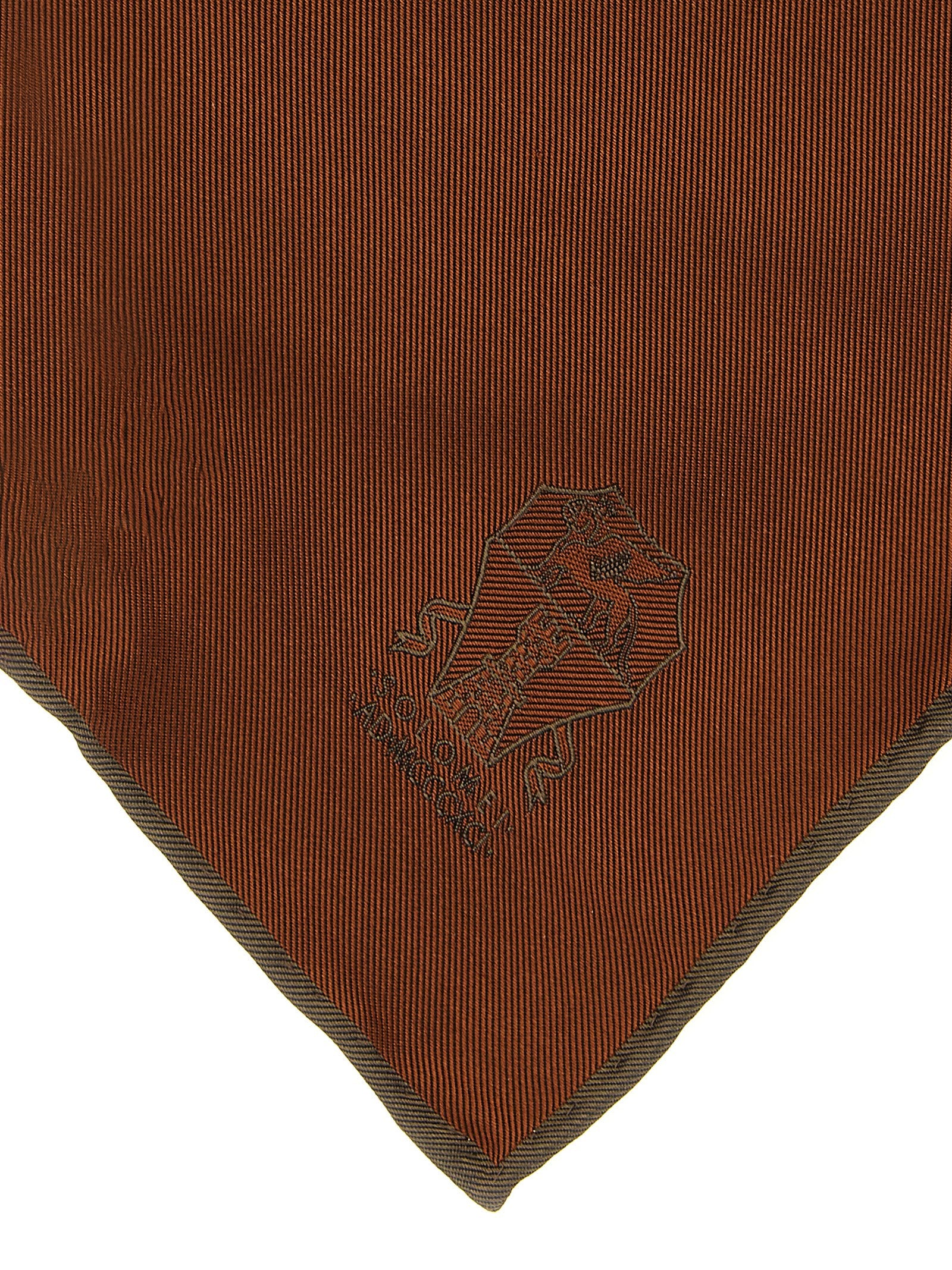 Brunello Cucinelli Brown Silk Scarf Brunello Cucinelli