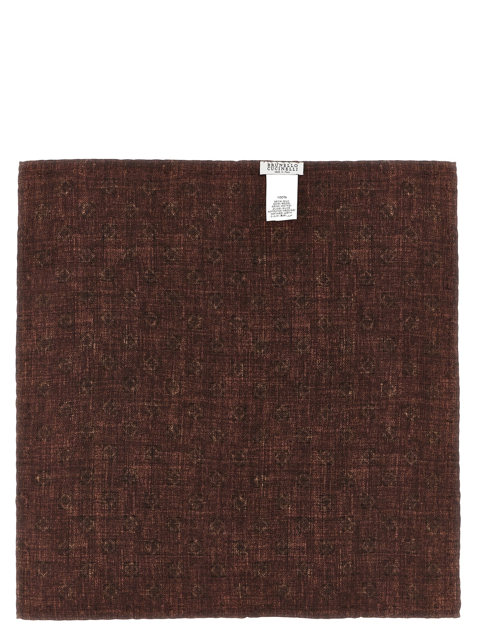 Brunello Cucinelli Multicolor Silk Pocket Square Brunello Cucinelli