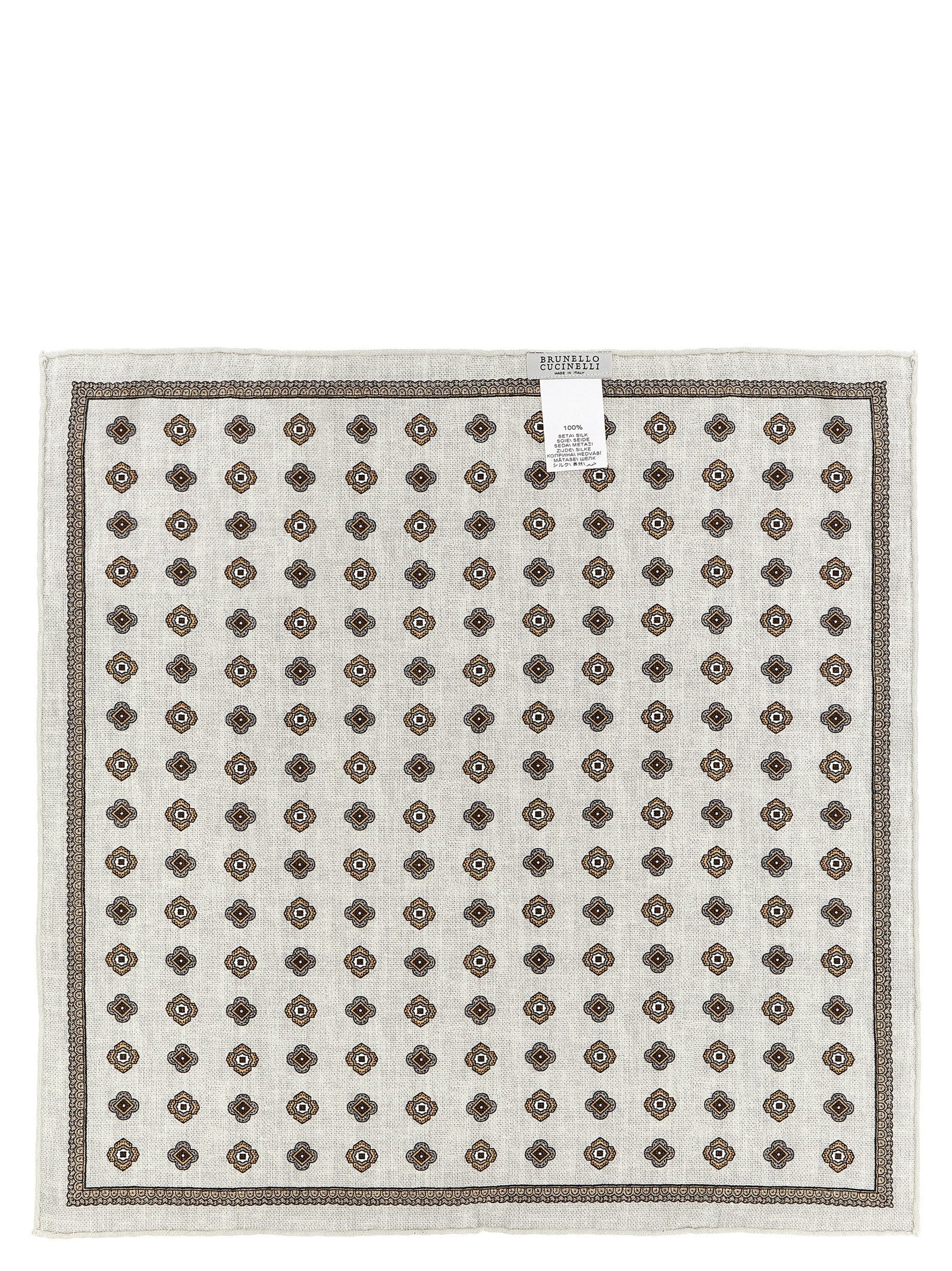 Brunello Cucinelli Multicolor Silk Pocket Square Brunello Cucinelli