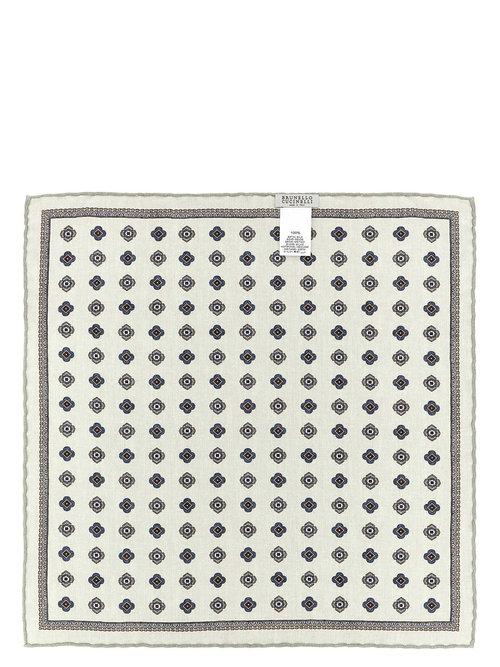 Brunello Cucinelli Multicolor Silk Pocket Square Brunello Cucinelli