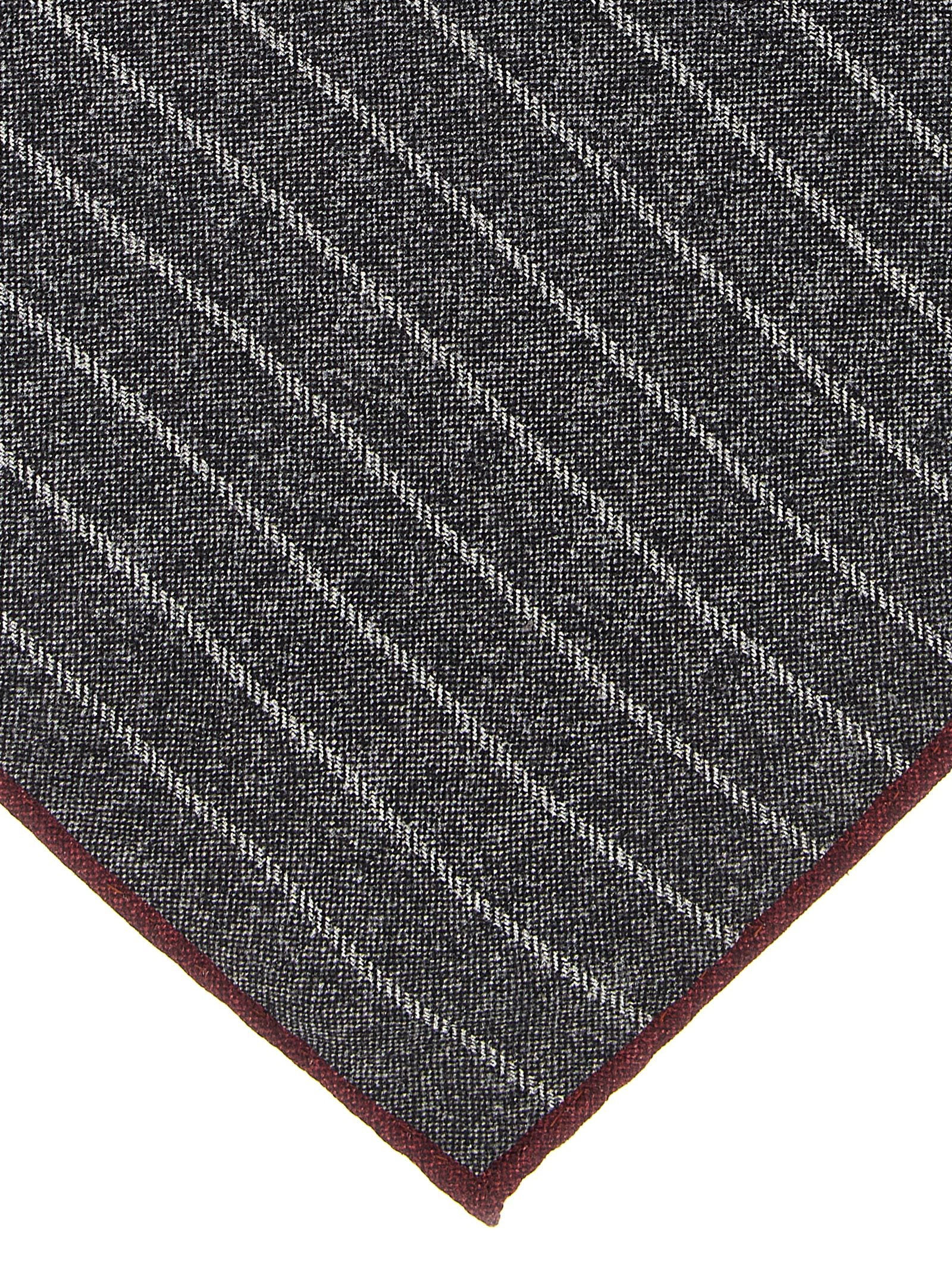 Brunello Cucinelli Gray Silk Pocket Square Brunello Cucinelli