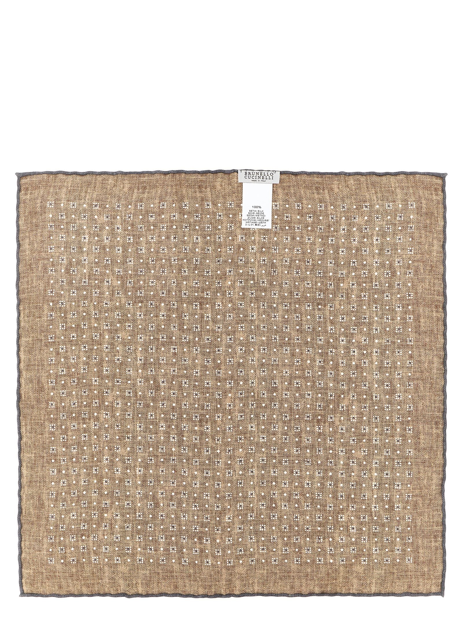 Brunello Cucinelli Gray Silk Accessories Brunello Cucinelli