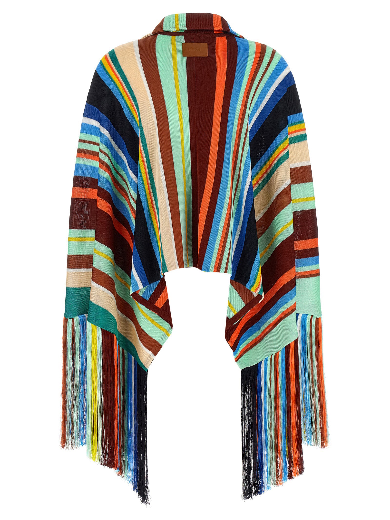 Fendi Multicolor Viscose Coat Fendi