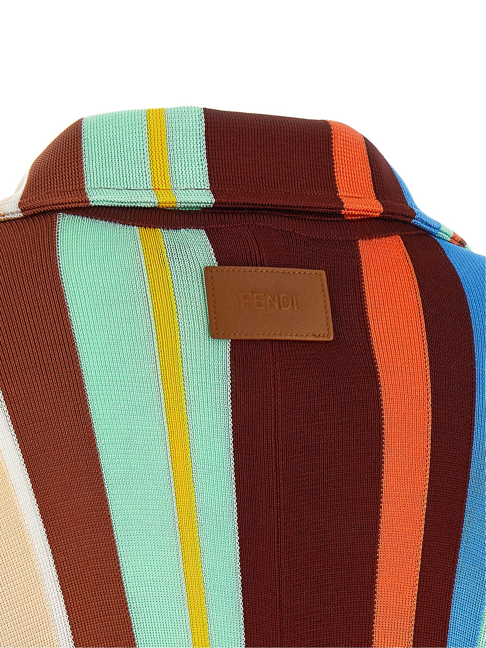 Fendi Multicolor Viscose Coat Fendi